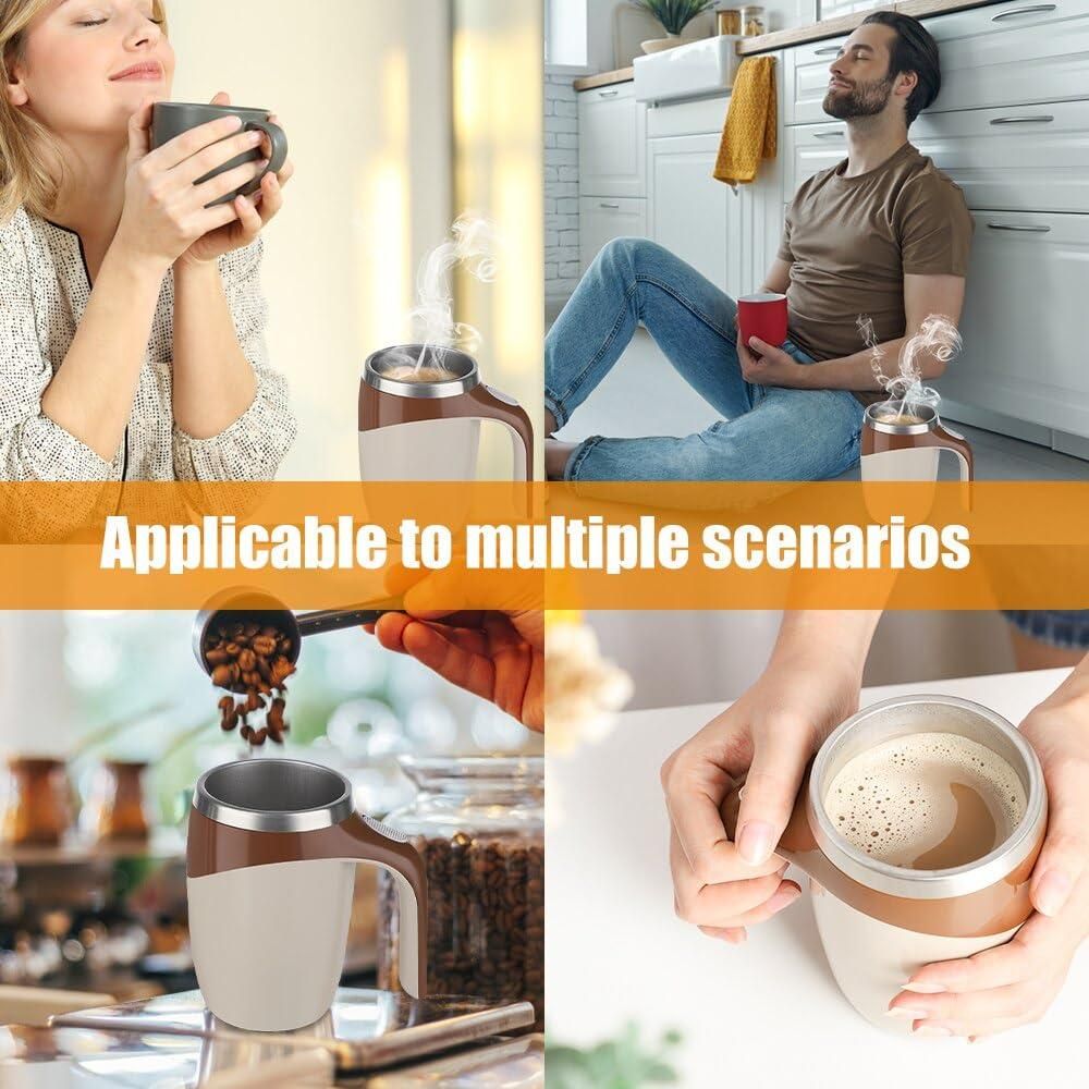 ⚡☕ “Self-Stirring Magnetic Mug – Just Press & Stir!” ☕⚡