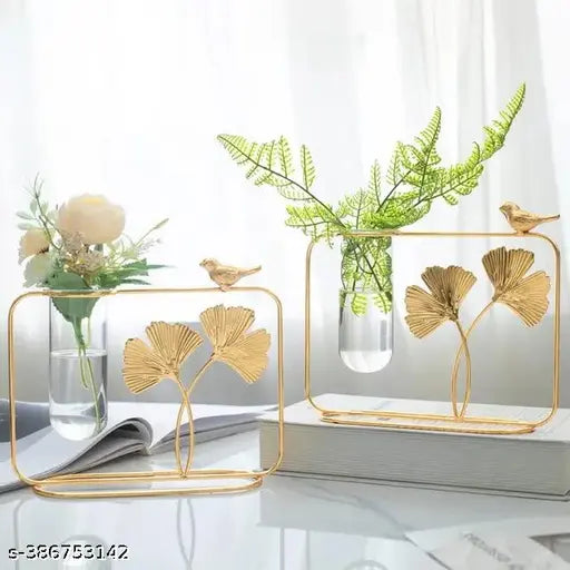 🌿✨ “Dezzle Home Propagation Station – Metal Frame with 3 Glass Test Tube Vases for Modern Plant Décor” ✨🌿