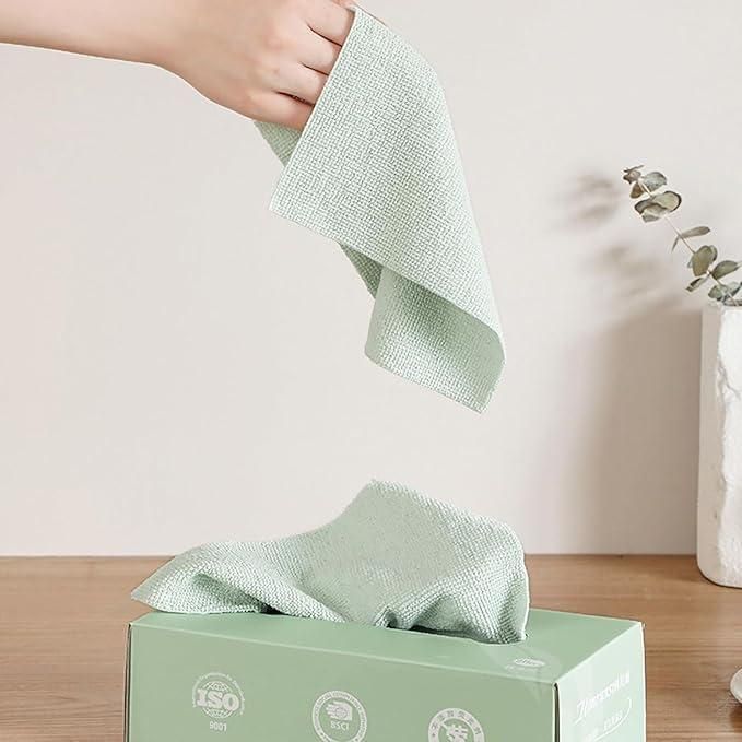 🧼✨ “20x Power Clean – Reusable Microfiber Cleaning Cloths with Smart Dispenser” ✨🧼