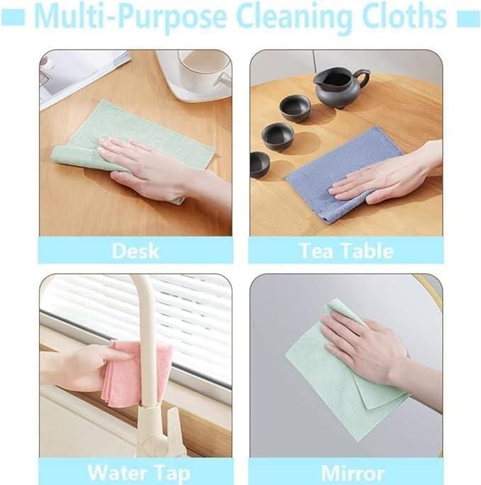 🧼✨ “20x Power Clean – Reusable Microfiber Cleaning Cloths with Smart Dispenser” ✨🧼