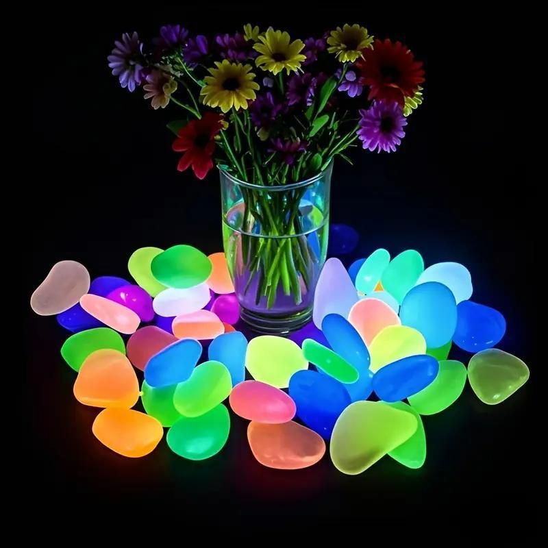 ✨🌈 “Glow Stones – 100pcs of Magical Fluorescent Rocks for Home & Garden Décor” 🌈✨