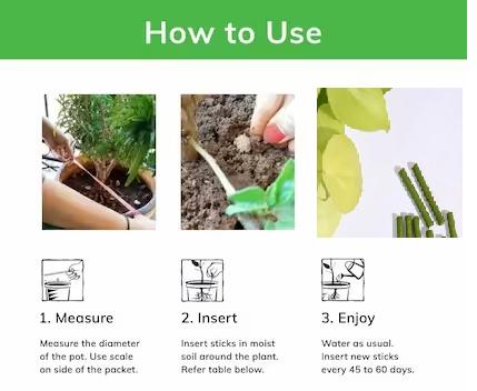 🌱 Plant Grow Fertilizer Sticks – Boost Plant Health Naturally! (Pack of 25)
