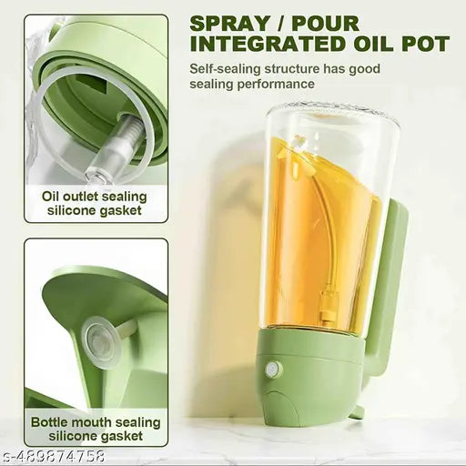 🫒✨ “2-in-1 Oil Spray & Pour Dispenser Bottle – Premium Glass with Leak-Proof Nozzle + FREE Steel Straw”
