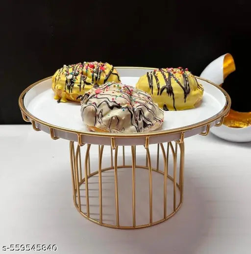 🎂✨ “ET Expo-Trends® Gold Wire Cake Stand with Dome – Elegant Dessert Display & Serving Platter” ✨🎂