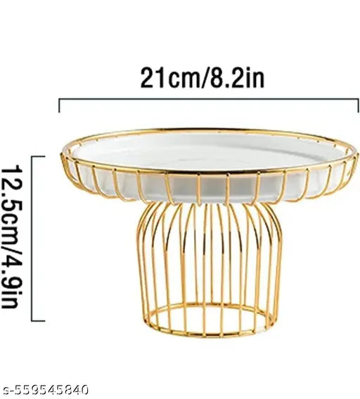 🎂✨ “ET Expo-Trends® Gold Wire Cake Stand with Dome – Elegant Dessert Display & Serving Platter” ✨🎂